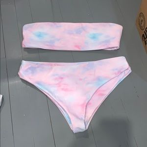 Tube top bathing suit set